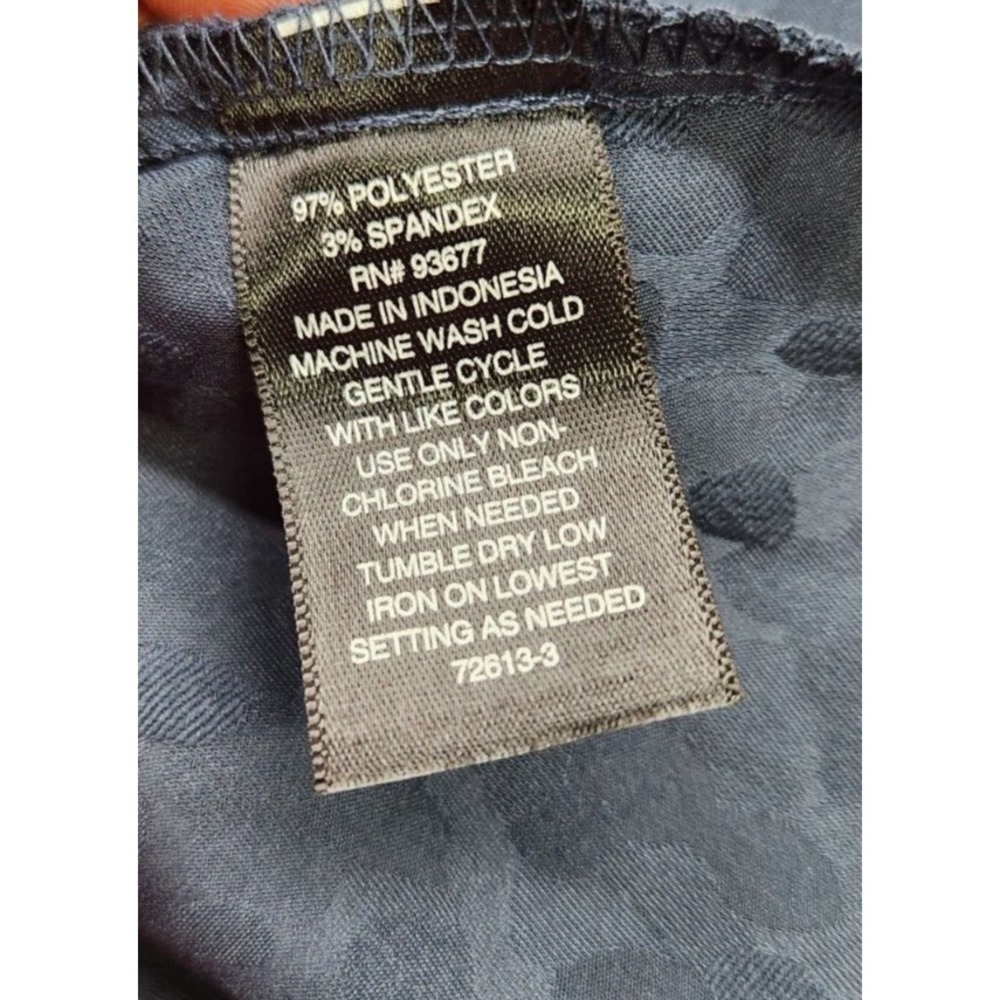 NWOT Worthington Womens Halter Mock Tie Neck Sleeveless Blouse Navy Blue XS Top - Picture 5 of 7